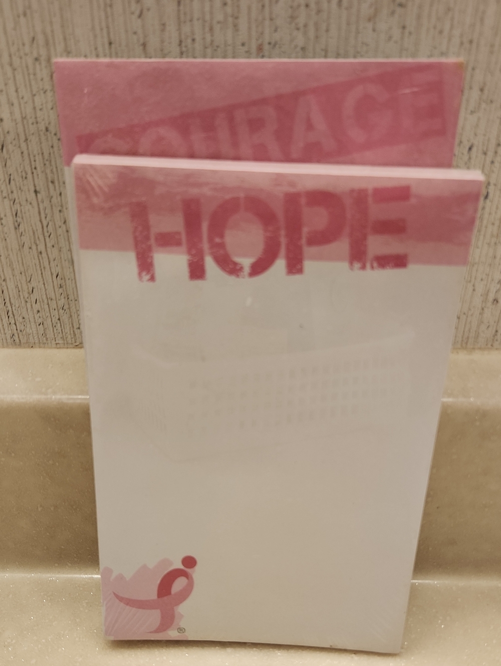 HOPE And COURAGE Positive Pink Breast Cancer Notepad Set - NWOT